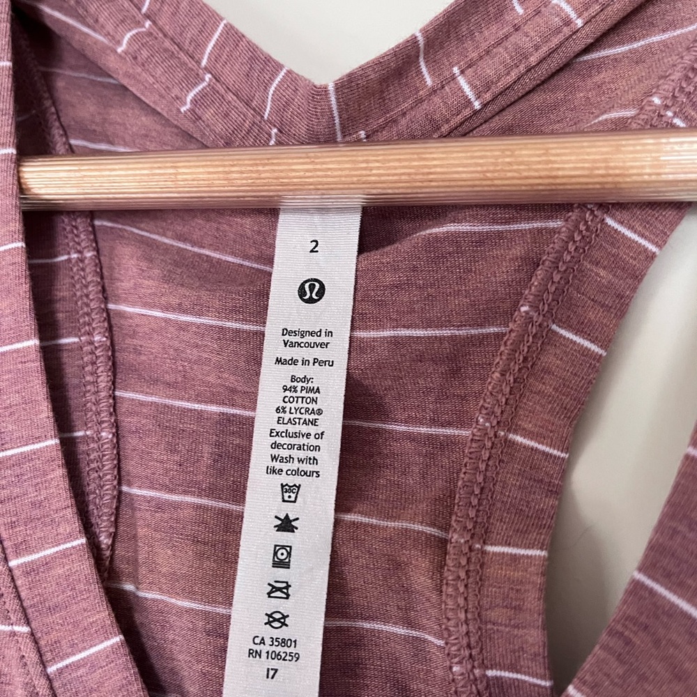 Lululemon Athletica “spiced chai” Love Tank Top Pima Cotton size 2 - Picture 4 of 4